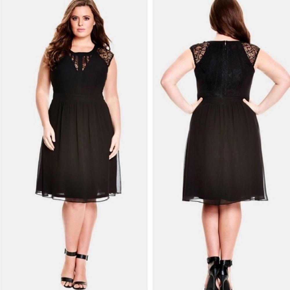NWT City Chic black "Dark Romance" dress 👗🖤 size XXL - Picture 4 of 7